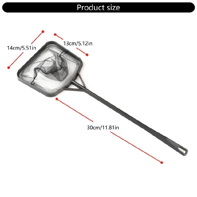 2Pcs Portable Fishing Landing Net Square Aquarium Fishing Net with Long Handle Shrimp Fish Tanks Clean Accessories