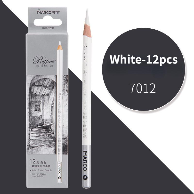 12pcs Pearlescent Platinum Circle Sketch Charcoal Soft Medium Hard Drawing Pencil Combination For Beginners Art Supplies