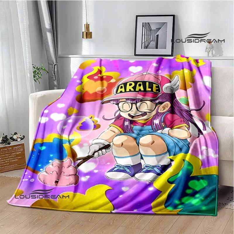 Doctor Slump Cartoon Printed Blankets Flange Warm Blanket Soft and Comfortable Blanket Picnic Blankets Bed Linings Birthday Gift