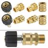 8PCS Pressure Washer Adapter Quick Release Coupling Set M22 3/8 IN 3/4 Inch High Pressure Washer Adapter Kit