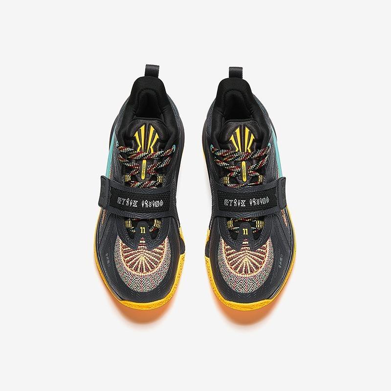 Anta Dětské Kyrie 1 Pohodlné Všestranné Profesionální Basketbalové Boty Dětské Tenisky Hradně šedá Černá Fluorescenční Mango-Oranžová 312441110-1