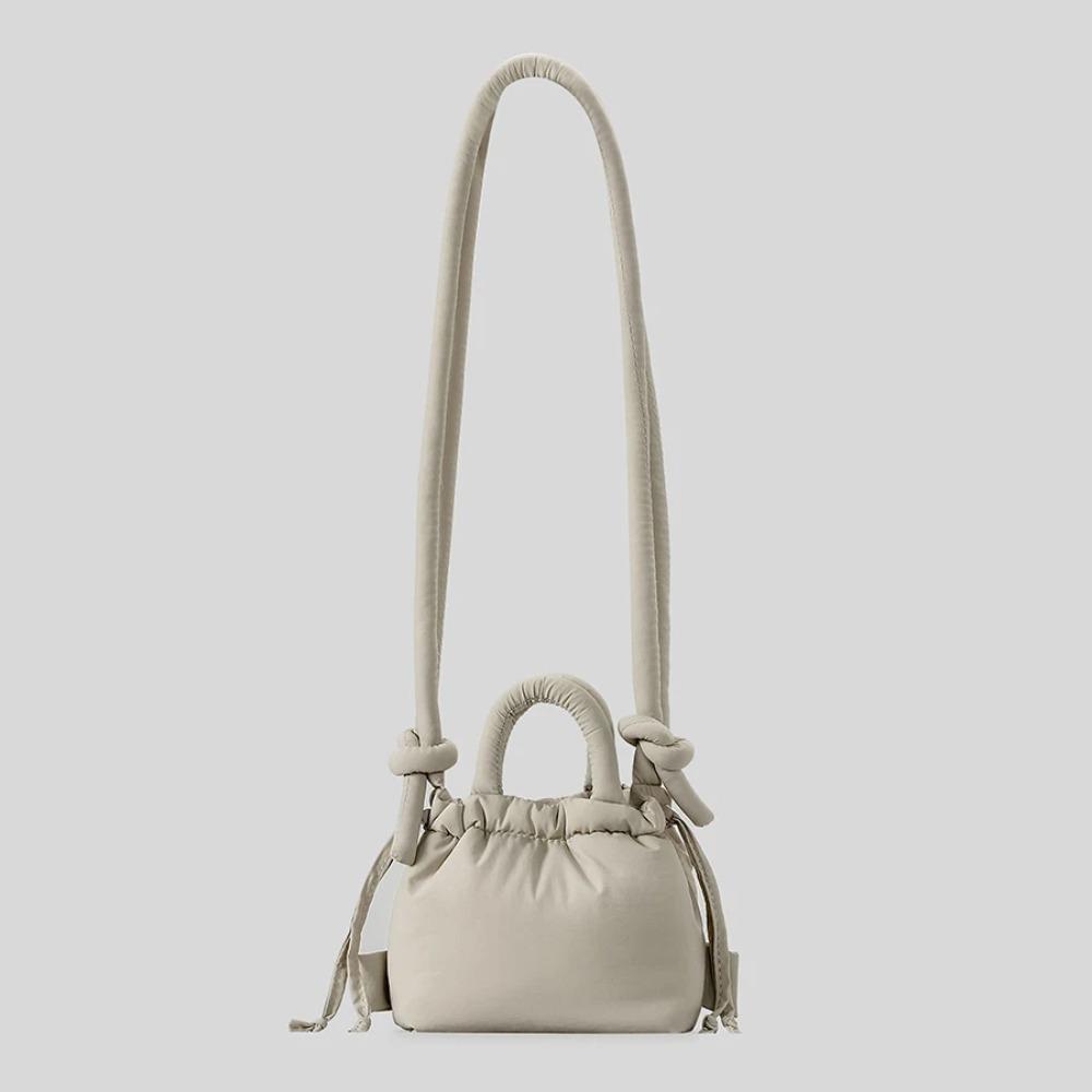 Soft Puffer Tote Bag Nylon Down Padded Cotton Shoulder Bag Mini Crossbody Bag Lady Handbags Women Fashion Shopping Bag 6Colors
