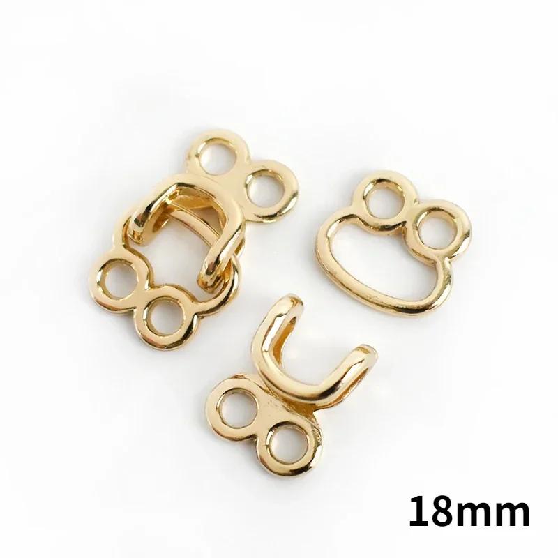 20Sets 18-27mm Metal Invisible Garment Hook Jeans Pants Skirts Adjust Clasp Decoration Buttons DIY Sewing Crafts Accessories