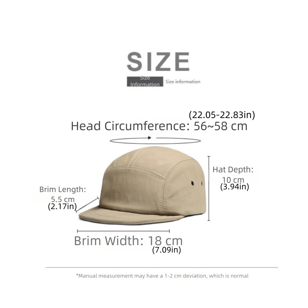 Quick-drying Baseball Caps Short Brim Adjustable Five-panel Hats Breathable Casual Sunscreen Retro Cap Summer Thin