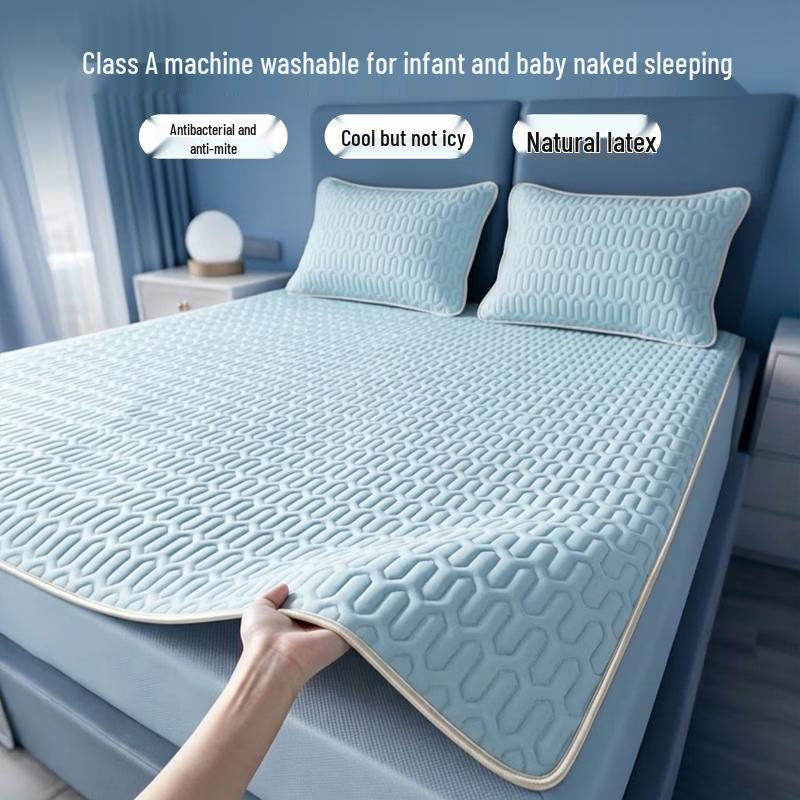 WITCEMEY Antibacterial Latex Ice Silk Cooling Mat 3-Piece Set