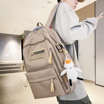 Schoolbag Backpack Girls Ins Wind School Bag High School Female College High School Student Bag Large Capacity Backpack Male