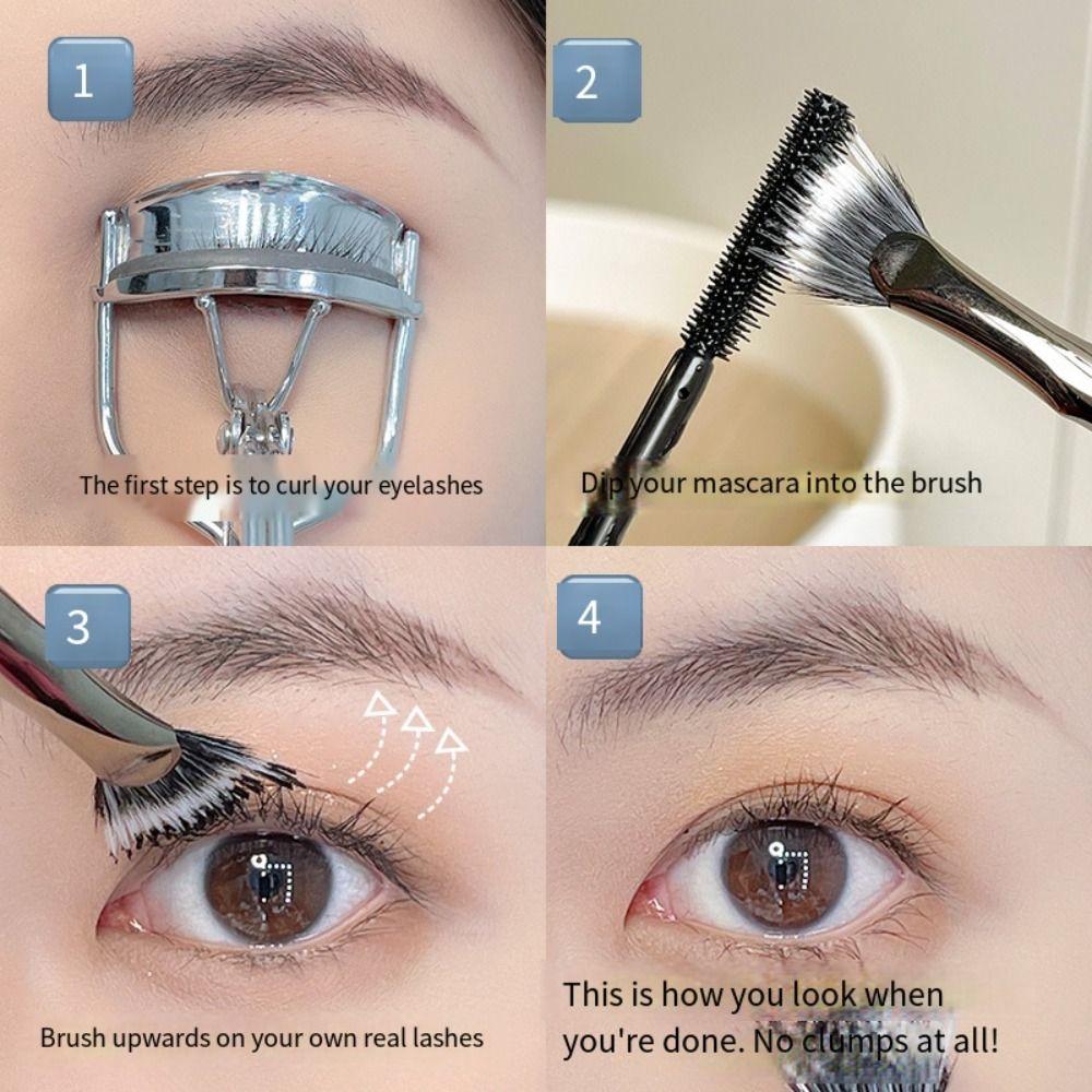 Fine Mascara Fan Brush Angled Fan-shaped Eyelash Brush Sunflower Lash Brush   Makeup Tool
