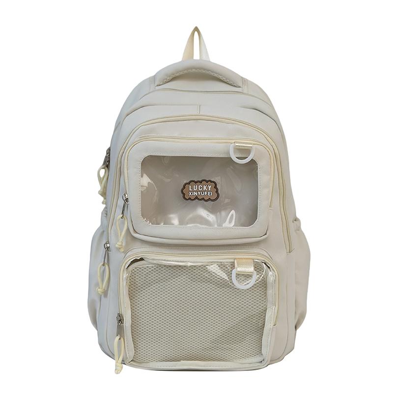 Women's Solid Color Backpack Student Schoolbag Outdoor Small Backpack