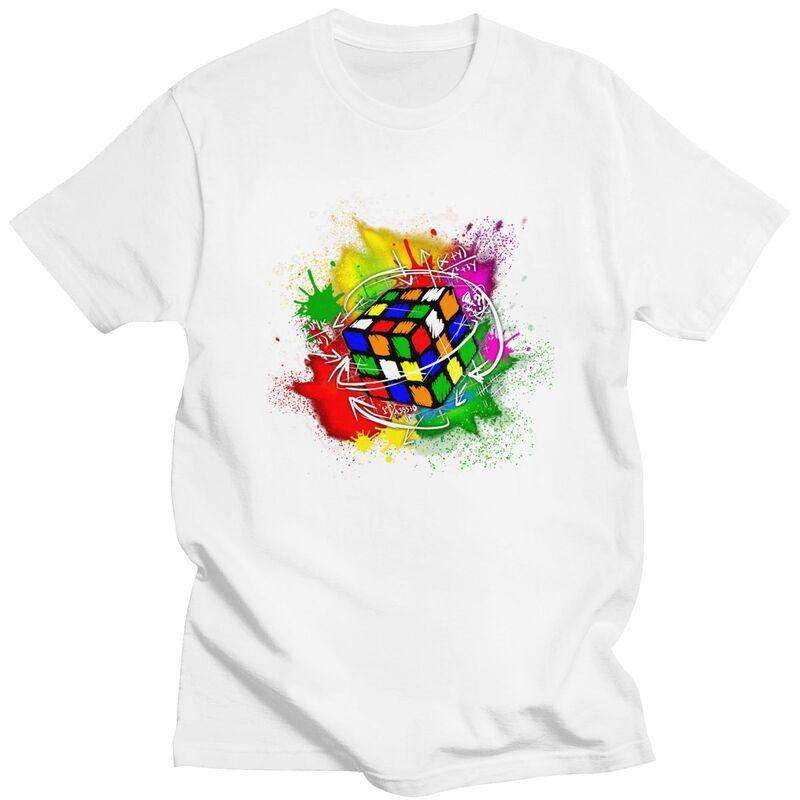 Custom Cool Vintage Rubix Rubiks Cube Math Lover T Shirt Men 100 Cotton Tshirt Casual Tees Streetwear Tshirt