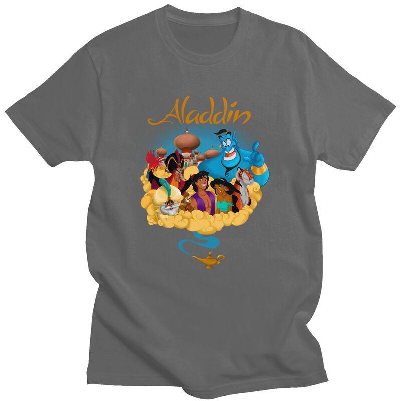 Custom Aladdin T Shirts Men Soft Cotton Tees Cartoon Tshirt Short Sleeve Fashion T-shirt Clothes