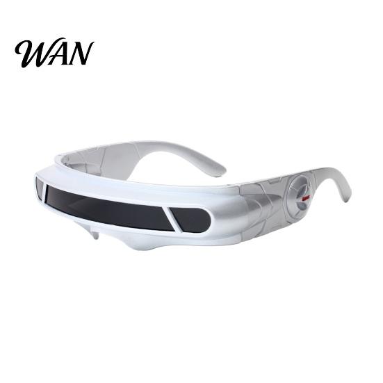 Futuristic Sunglasses Cyberpunk Sunglasses, UV400 Protection Irregular Shape Punk Shades for Beach Party Outdoor Sports Lightweight Frame C