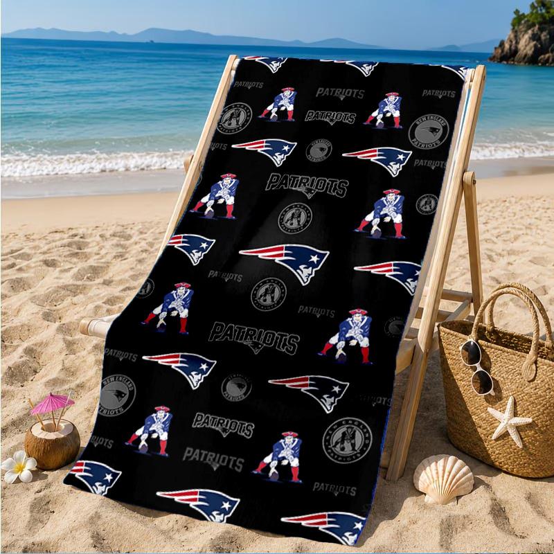 Patriots Team Spirit Beach Towel, Quick-drying, Easy to Care for, Suitable for Both Fitness and Beach Vacations,Sports Essential