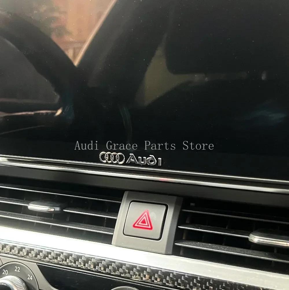 4/8PCS For 5hbrz A3 A4 A5 A6 A7 Q3 Q7 Q8 TT Center Console Display Door Handle Window StickerCar Metal Sticker Modified Car Logo hbrz5