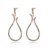 WNFU Women's Earrings, Gold Zircon, Copper