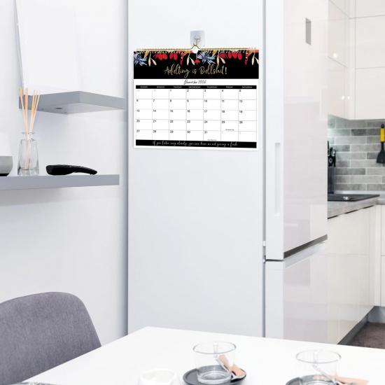 2026 Fu-ck It calendar,12-Month Humor Calendar,with Premium Paper Spiral Bound, 14”X11” Home Office Hanging Calendar,Funny Swear Word Monthly