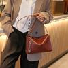Underarm Bag Women's Vintage Crossbody Bag Large Capacity Genuine Leather Women's Bag French Niche Single Shoulder Cowhide Bag