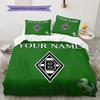Borussia Custom Name Pattern Bedding,Quilt Set Quilt Cover Pillowcase Home Birthday Gift(1 * Duvet Cover + 2 * Pillowcase, Without Core)
