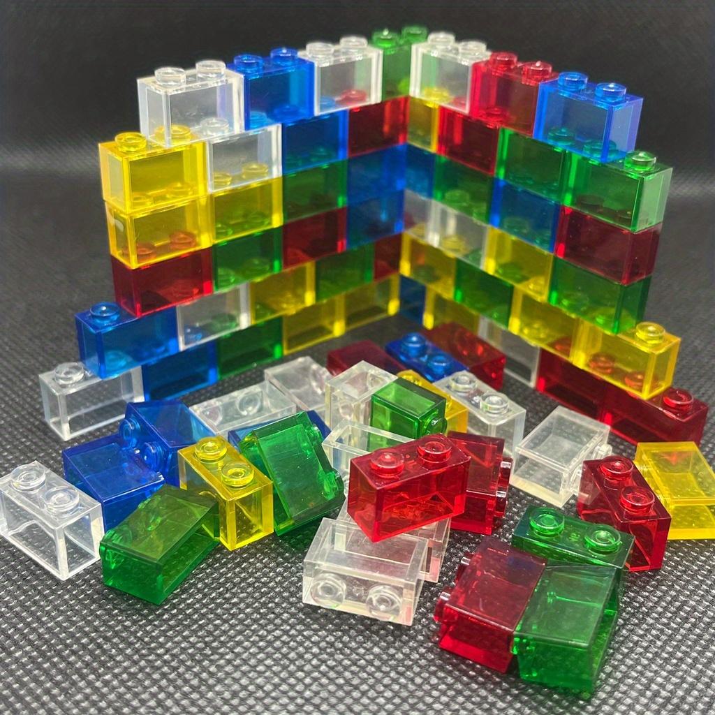 150 Peças Transparentes Claras 3004 Tijolos 1x2 Blocos de Construção Peças a Granel Brinquedos para Crianças Crianças DIY Brincadeira Criativa