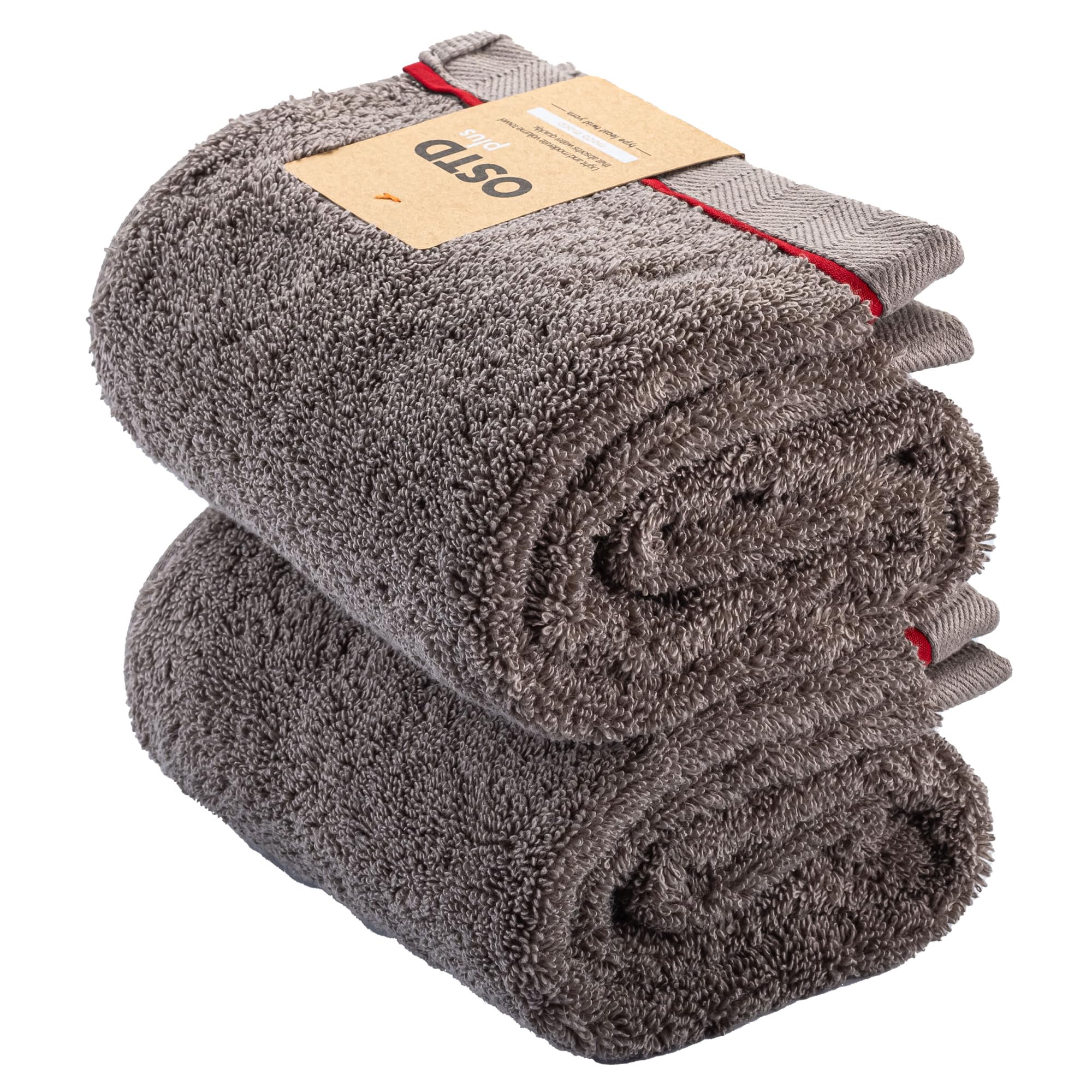 

OSTDplus (OSTD Plus) Two-Piece Face Towel Set, Greige, 100% Cotton, Fluffy, Good Design Award Winning, mocomoco, Approx. 34 x 80cm, Available in 8 Mut