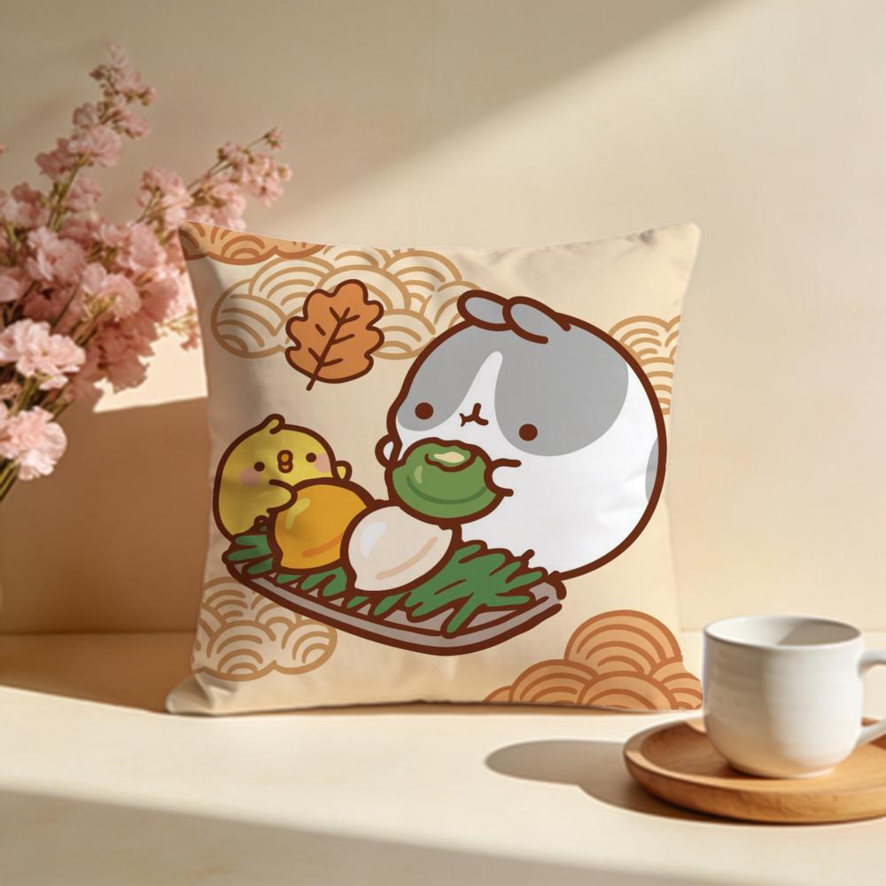 Popular MMolangable Cushion Cover Stylish Washable Pillow Cover Ideal for Couch Bedroom Car Decoration