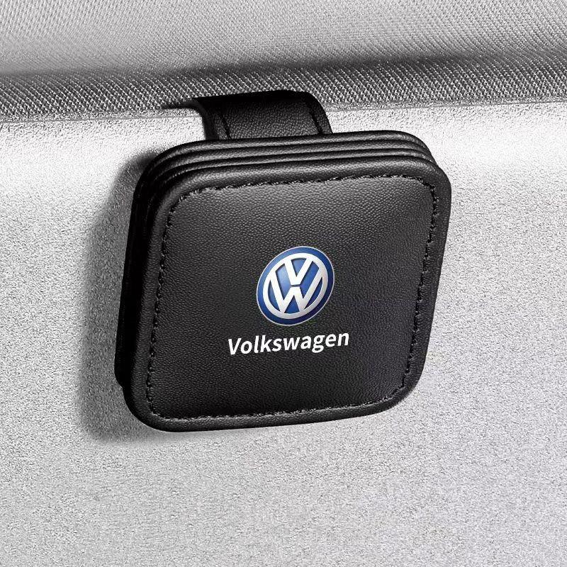 Car Sun Visor Glasses Sunglasses Clip Card Ticket Holder For VW Volkswagen Golf Polo Passat Jetta Interior Mouldings KSDE-U54 Zj8