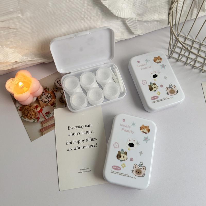 

3 пары контейнеров для хранения контактных линз, портативный дорожный контейнер для замачивания, контейнер для линз для красоты зрачка