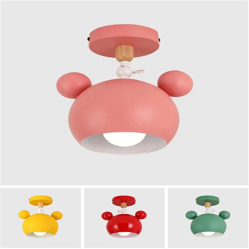 Lámpara de techo pequeña para dormitorio, estilo nórdico, creativo, para porche, balcón, pasillo, habitación de niños, lámparas decorativas de dibujos animados