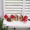 7 Stück Cartoon Igel Pilz Statue Niedliche Gartenminiaturen Figur Tierskulptur Bonsai