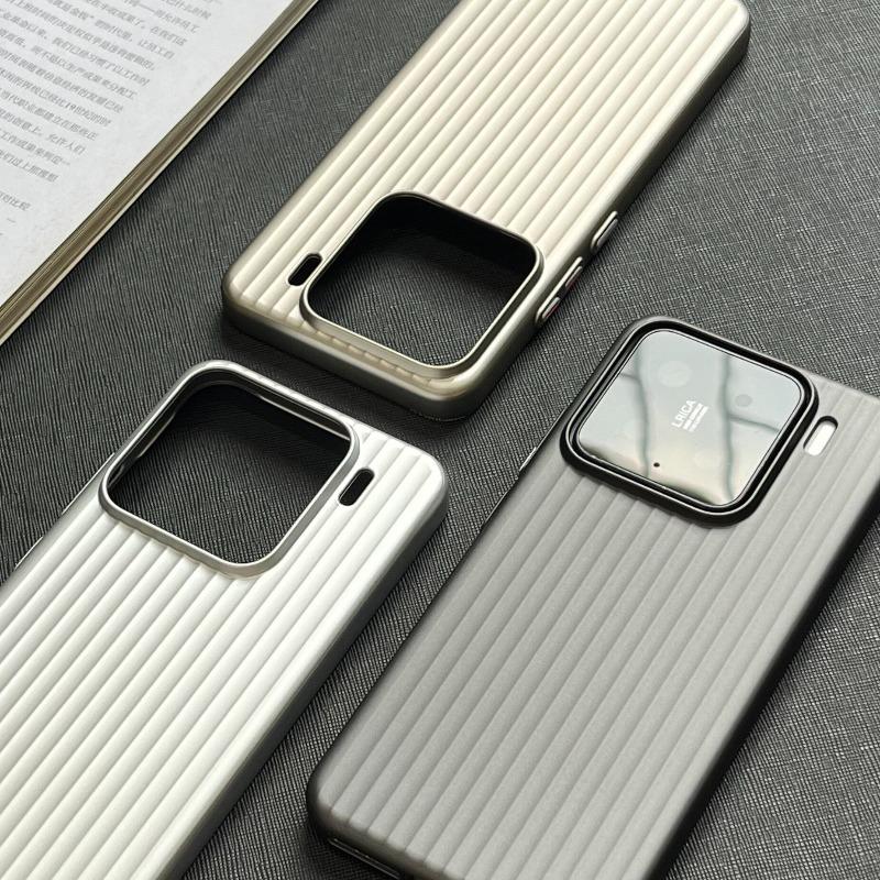 Custodia Magnetica Per Xiaomi 15 Custodia Striscia Opaca Cover Posteriore Rigida Leggera in PC Per Mi 15 Guscio Paraurti Resistente alle Impronte Digitali