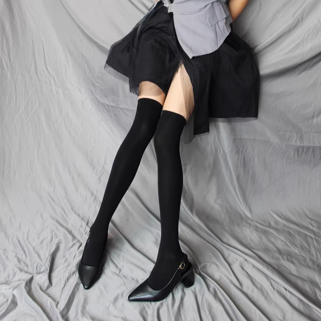 Candy Color Thigh High Socks For Women Sexy Over Knee Velvet Stockings Spring Summer Elastic Kawaii Tight Cosplay Party Socks