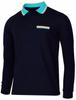 BISIL POL Men's Long Sleeve Pique Cotton Polo Shirt - Navy XXL