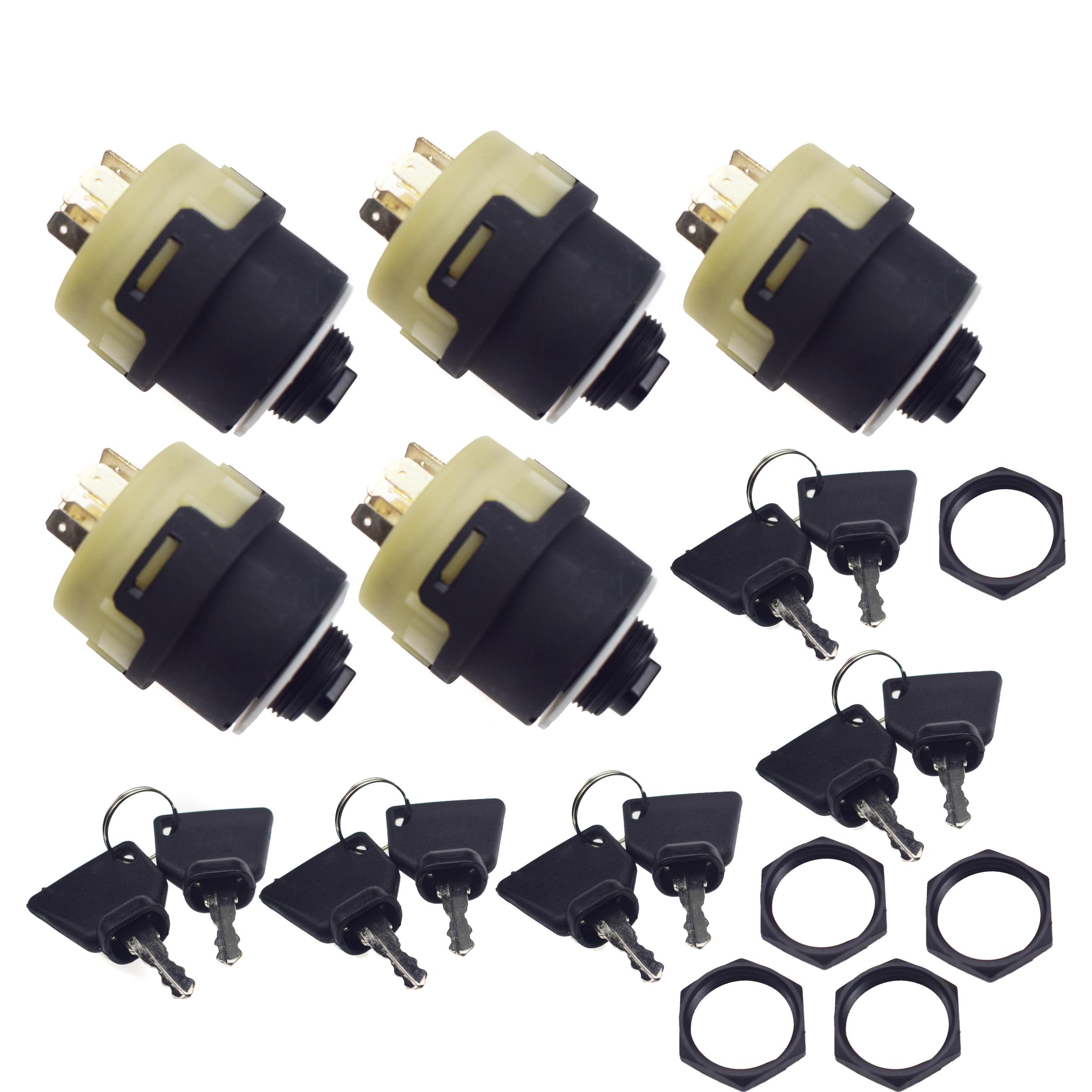 

5 Pcs 701/80184 701/45500 701/Y1372 701/45501 Ignition Switch 2 keys For JCB 2CX X 4CX JS Backhoe 5 Sets