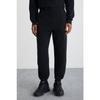 Burnham Men's Organic Fabric Fleece Inside Comfortable Cut Elasticized Jogger Black Sweatpants