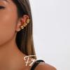 Elegant Geometric Circle Ear Clips: Stackable Stainless Steel Hip Hop Earrings for Women