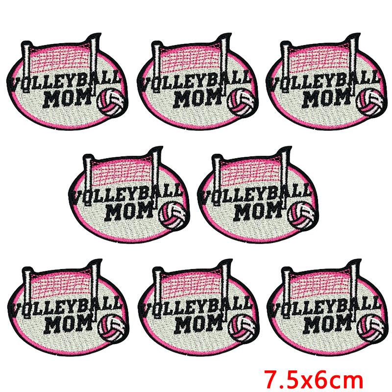 10pcs Cartoon Balls Series Full Embroidered Patches Personality Letter Slogan Patch Clothes Decoration Sew Stickers Applique 