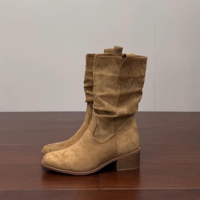 

Ретро внутренняя платформа толстый каблук мягкая поверхность ботинки Мартин осень новые хаки ботинки с голенищем ковбойские ботинки женские 40 хаки