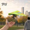 Assembled Plane Set Remote Control Paper Airplane Kit, with Gyro Stabilizer, Dual Propellers, DIY Electric Easy To Fly Aircraft Toy RC Set,