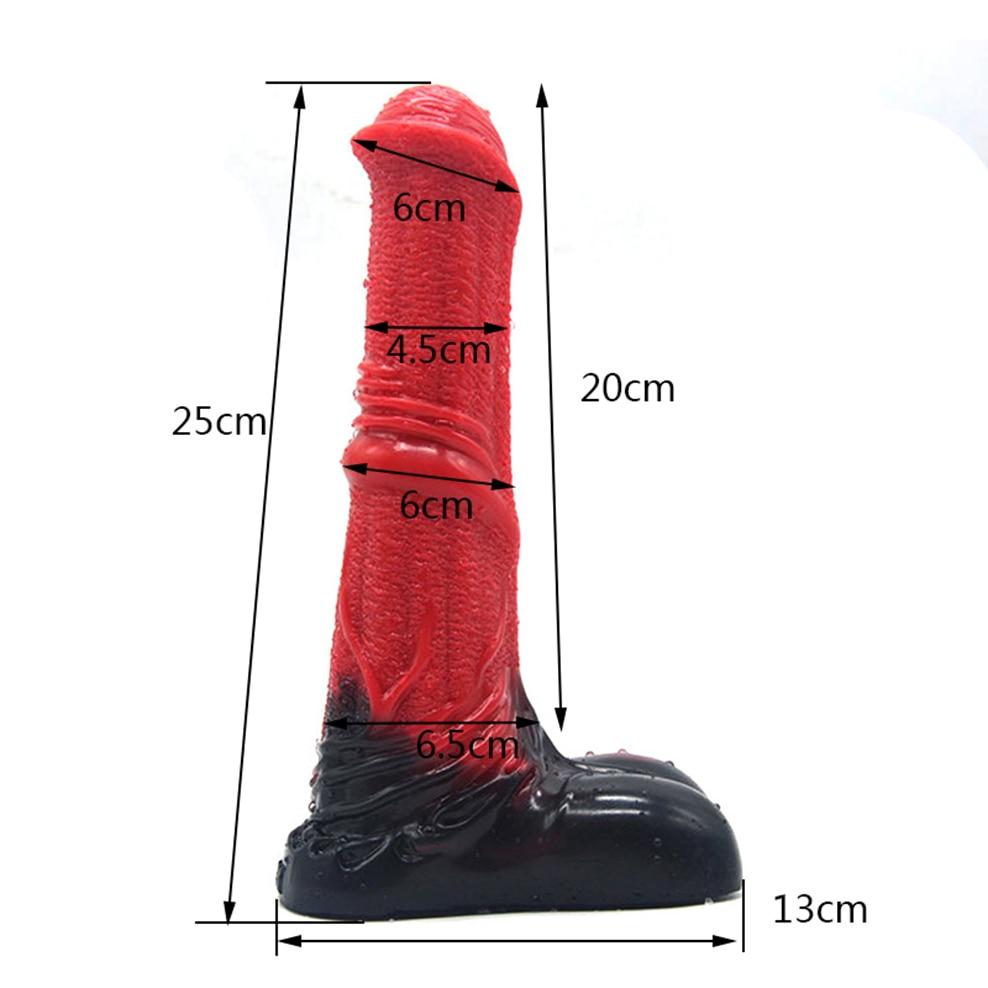 Animal Horse Big Dong Silicone  And Balls Dildo  Large Fantasy Dildos