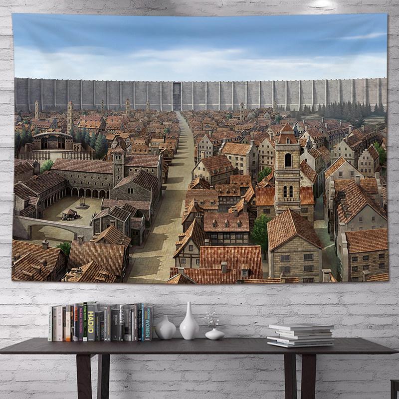 Attack On Titan Anime Tapestry Vertical Cartoon Wall Hanging Art Tapestry For Dorm Bedroom Living Room Home Decoration