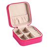 Zippered Leather-Material Jewelry Storage Case with Lid Hooks, Interior Pocket, Ring Rolls, and Removable Dividers