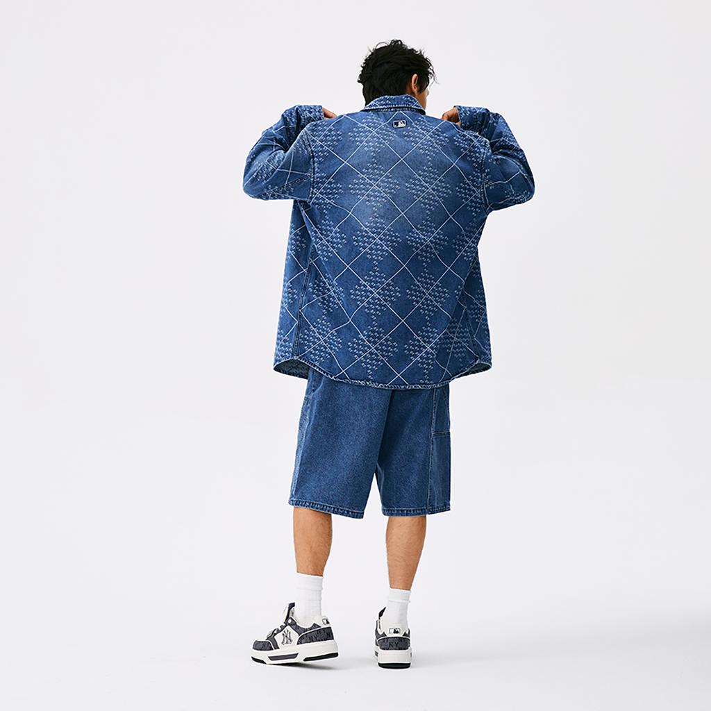 New MLB MONOGRAM Collection New York Yankees 25FW Shirt Unisex Standard 3ADRM0654-50INS