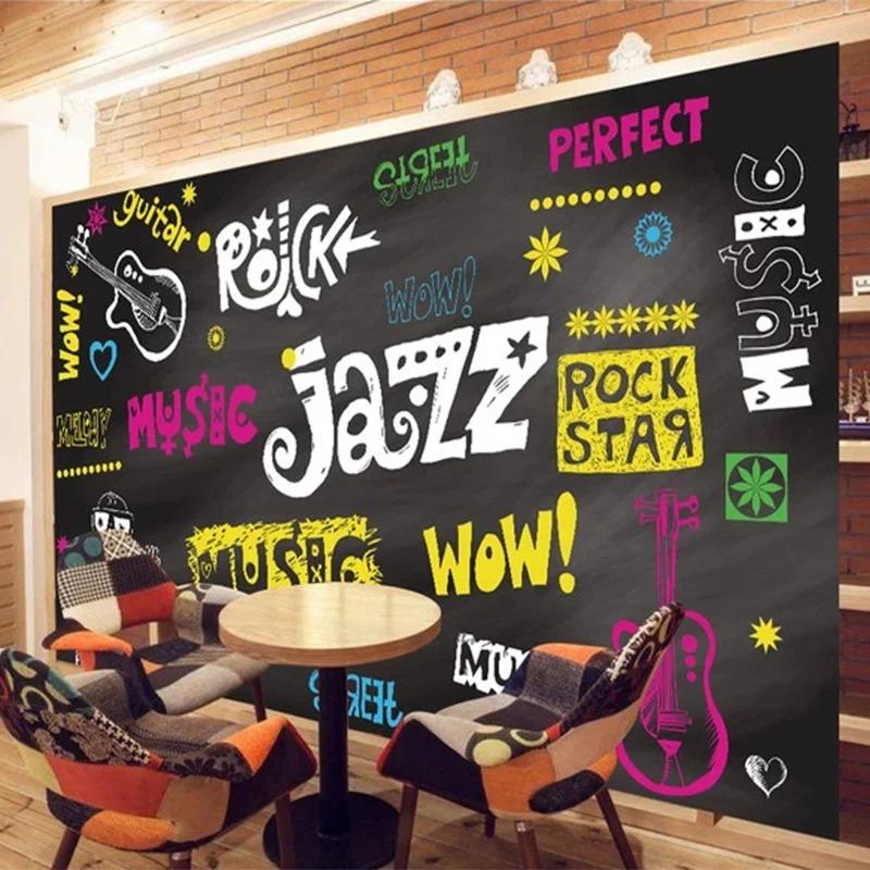 Mural Wallpaper 3D Hand Painted Graffiti Pattern Wall Painting Creative Art Restaurant Cafe Background Wall Papers