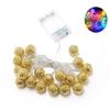 1PC Moroccan String Lights, 20/30/60 LED Golden Globe String Lights Battery Powered for Christmas, Home Decor (Not Included Battery)