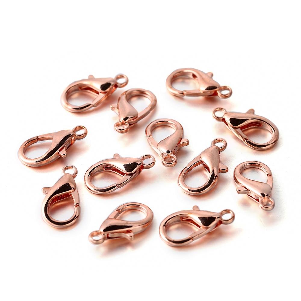100pcs/lot Lobster Clasps For Bracelets Necklaces DIY Hooks Chain Closure Accessories For Jewelry Making Findings