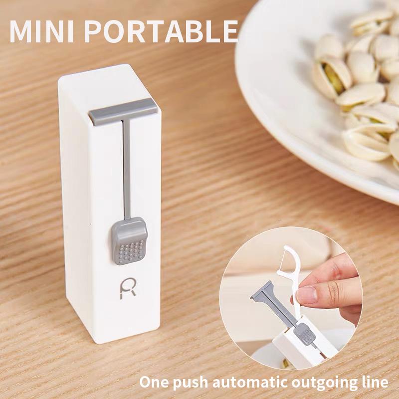 

1/3/6pcs White Dental Floss Box - Automatic Pop-up Dental Floss Box - Portable Dental Floss Storage Box with One Click Push Out