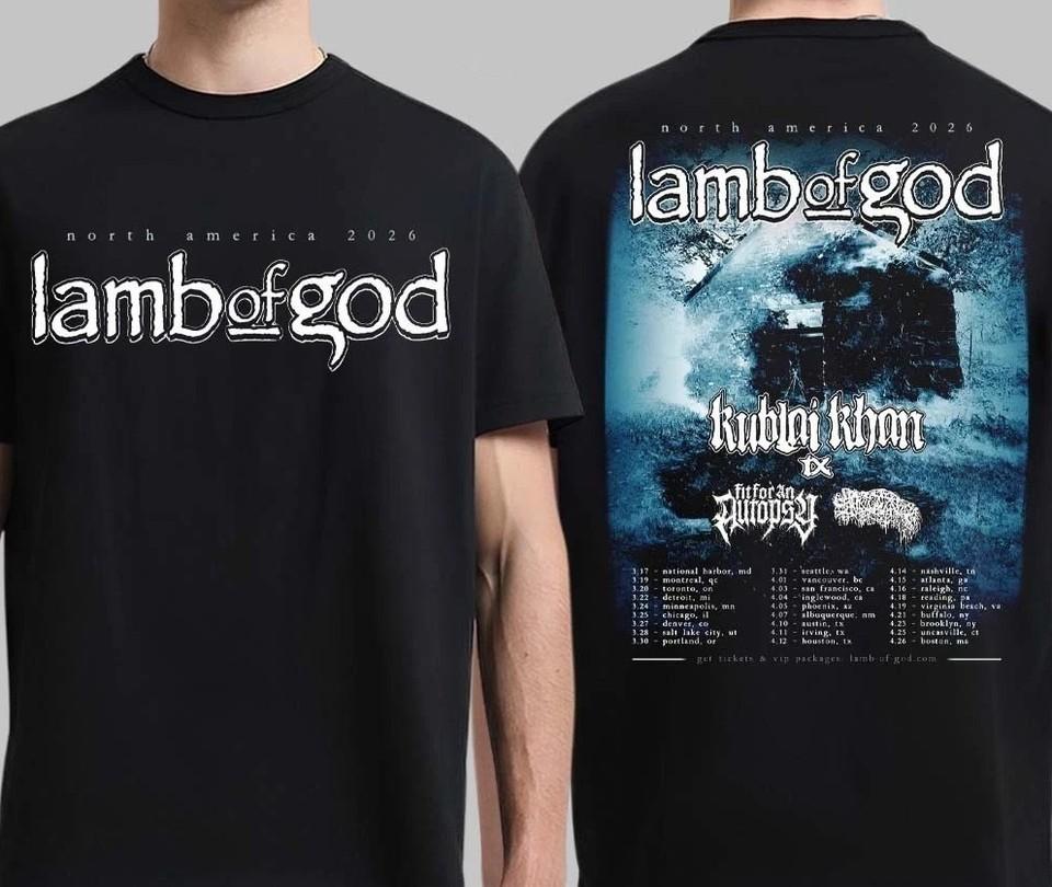 Lamb Of God The Heaviest Tour Of 2026 Unisex 100% Cotton Shirt MC1465 Unisex T-Shirt XXXL
