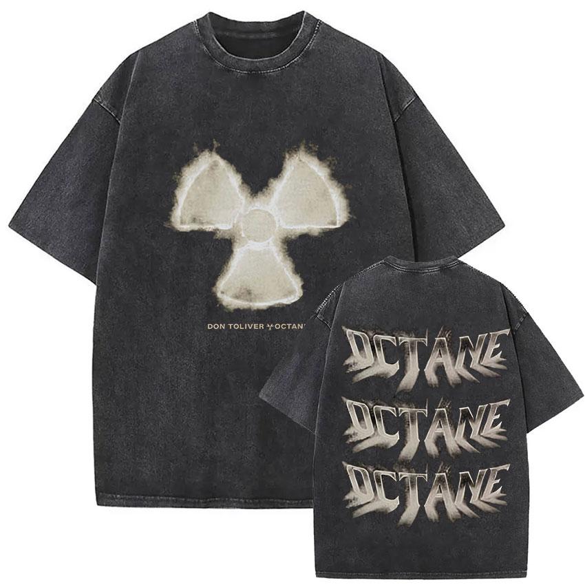 Vintage Washed Don Toliver Octane Tour 2026 Merch T Shirt Mens Rap Punk Gothic Short Sleeve Tshirt Hip Hop Loose Clothing Tees