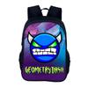 Geometry Dash Cartoon Rucksack Schultasche 40cm/15.7inch Rucksack Bücherrucksäcke Computerrucksack für Jungen Mädchen Bestes Geschenk