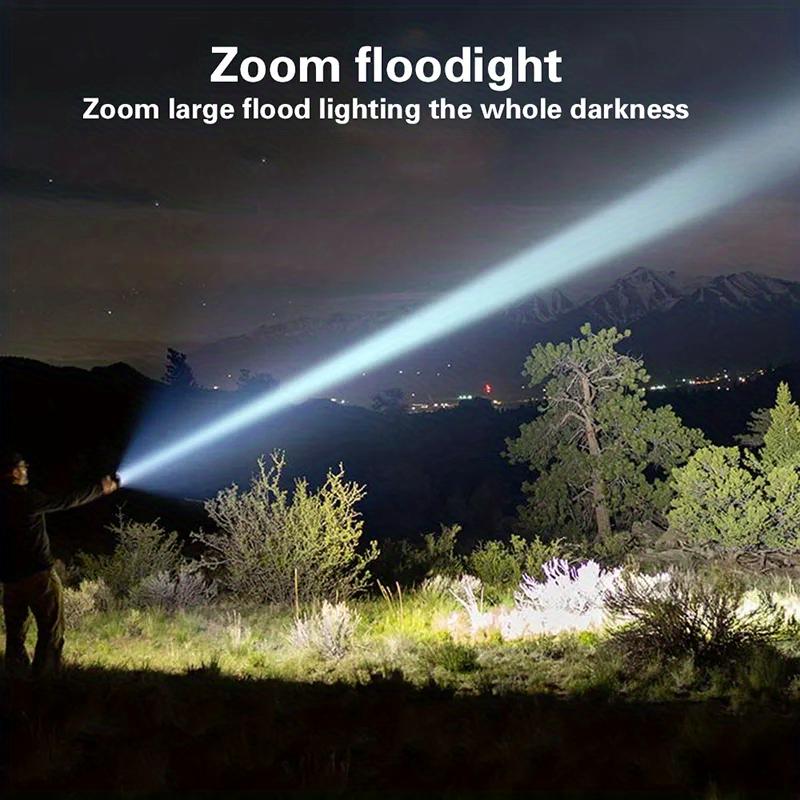 Super Powerful Rechargeable Torch Flood Light, For Outdoor Camping, Fishing, Hunting, Climbing, Adventure Emergency