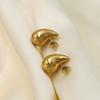 Wind, Titanium Steel Chubby Temperament Hot Water Drop Earrings Girls, Electroplated Fashion Earrings